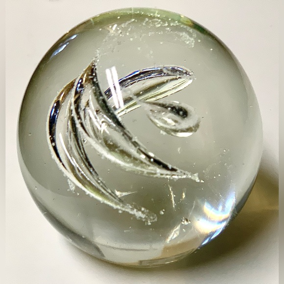 Vintage Murano Style Double Helix Swirl Controlled Bubble Art Glass Paperweight - Picture 4 of 14